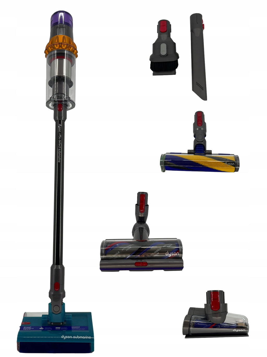 Odkurzacz pionowy Dyson V15s Detect Submarine srebrny