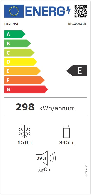 Lodówka HISENSE RB645N4BIE No Frost 200cm