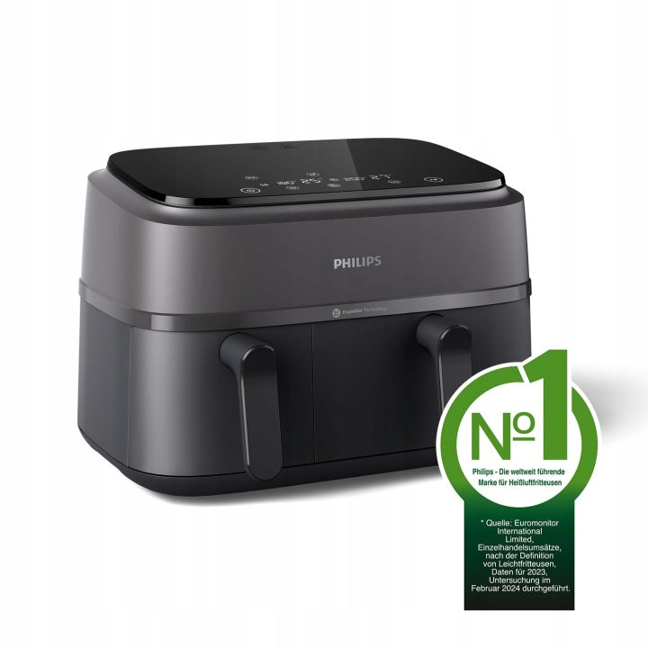 Philips Dwukomorowa frytkownica beztłuszczowa airfryer Philips Ovi 9L 2750W NA352