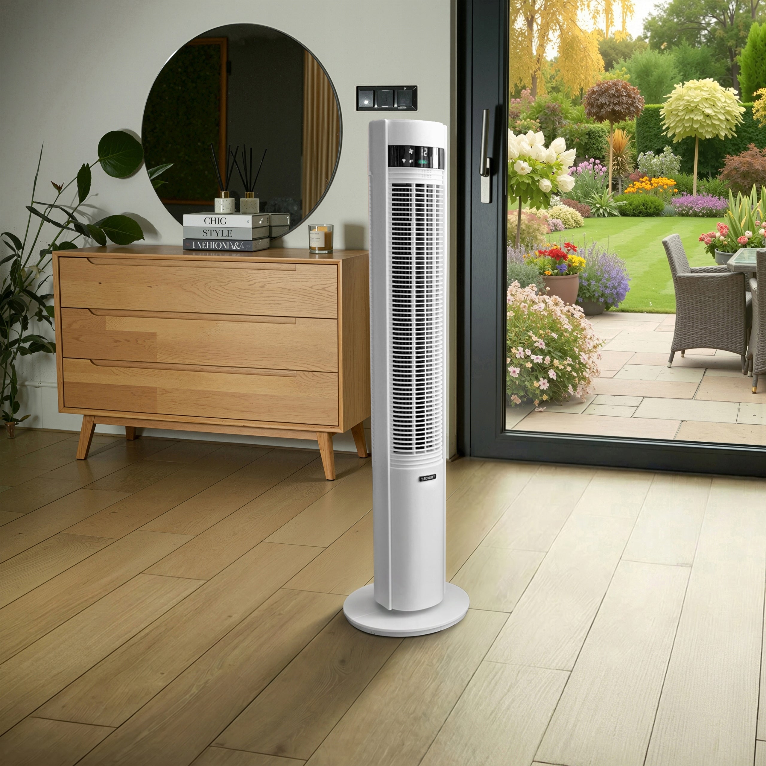 Wentylator kolumnowy stojący Cichy 29dB Yoer 3D +10m zasięg Jonizacja AROMA
