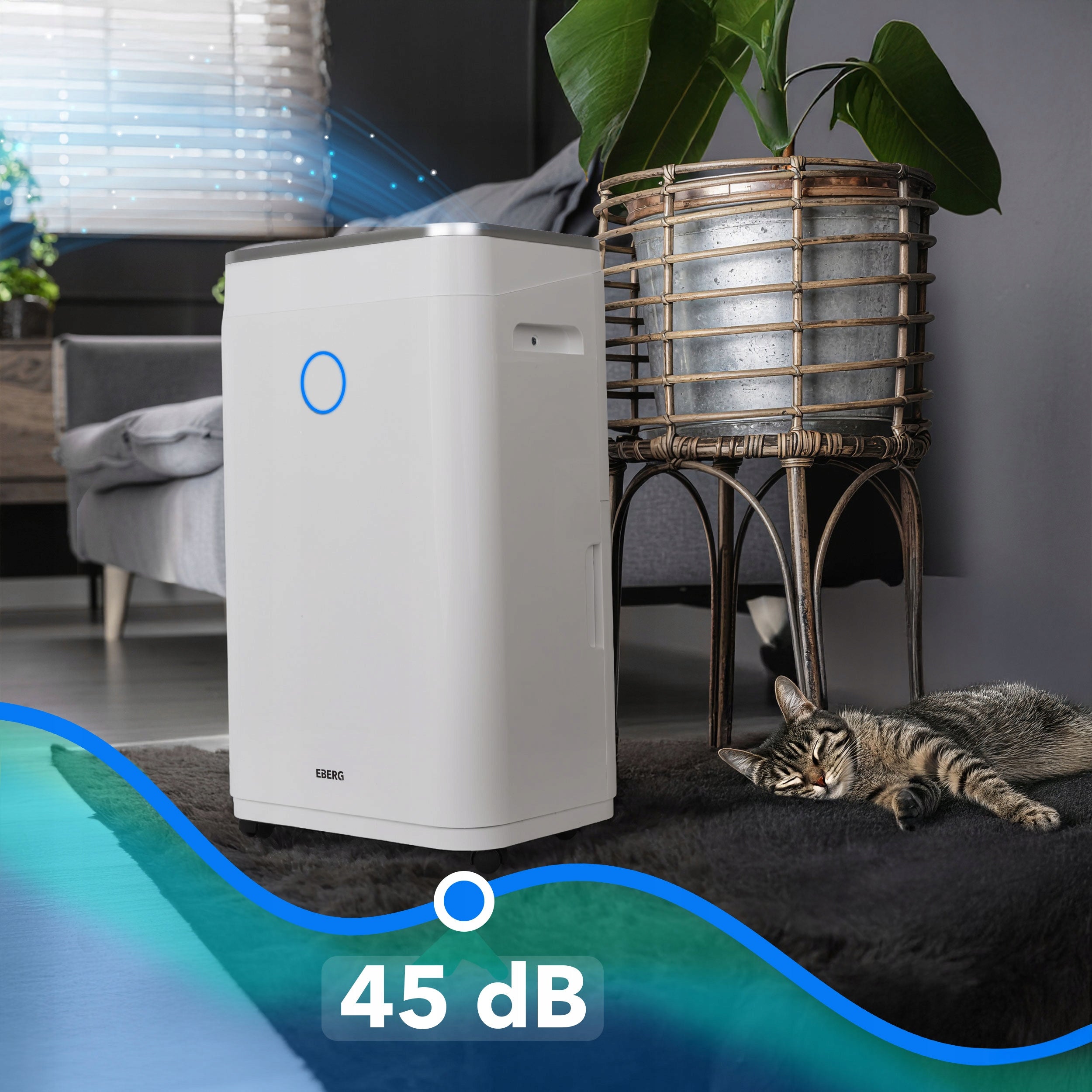 Osuszacz powietrza EBERG RICO pochłaniacz 12l/24h +WiFi +TIMER +higrostat