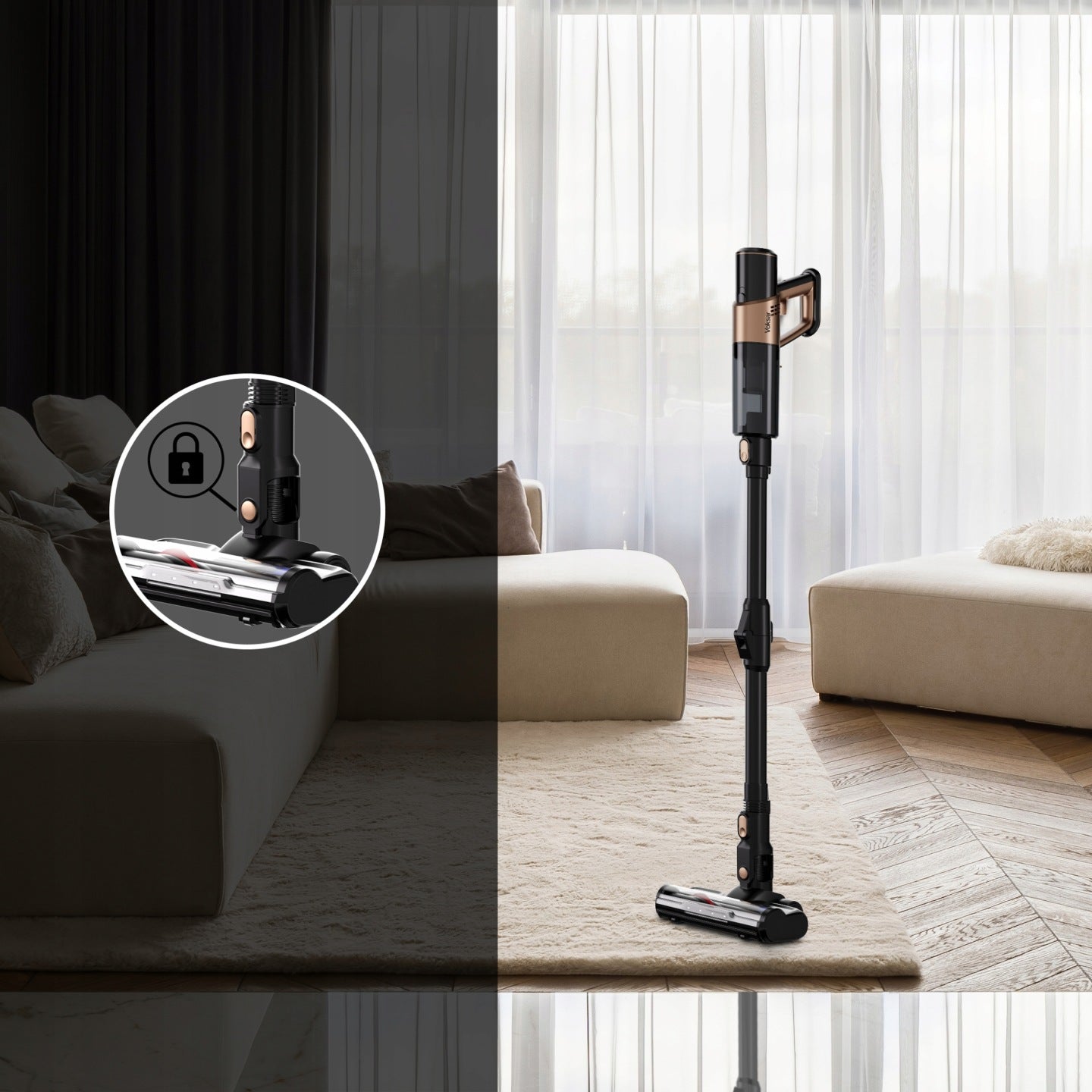 Odkurzacz Bezprzewodowy Pionowy Mopujący Myjący VOKSAR S11 PRO MOP 5w1 LED