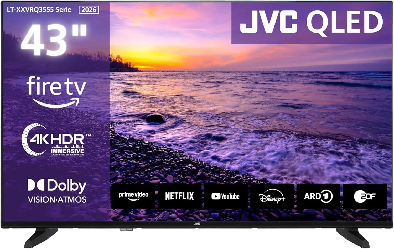 JVC Fire TV LT-32VRH3555 (2026) 32 Smart HDR-TV med Alexa röststyrning och trippel LED-tuner