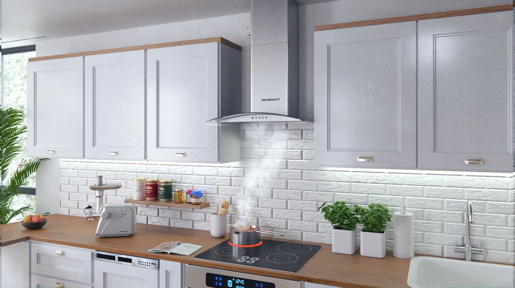 OKAP KUCHENNY 60cm KOMINOWY LED BT-202 BERDSEN