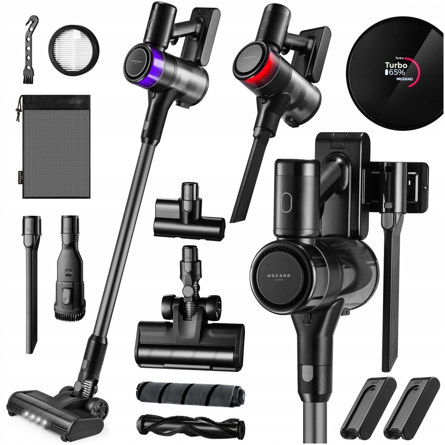 ODKURZACZ BEZPRZEWODOWY PIONOWY ŁAMANA RURA RĘCZNY 15w1 LED HANDY PRO