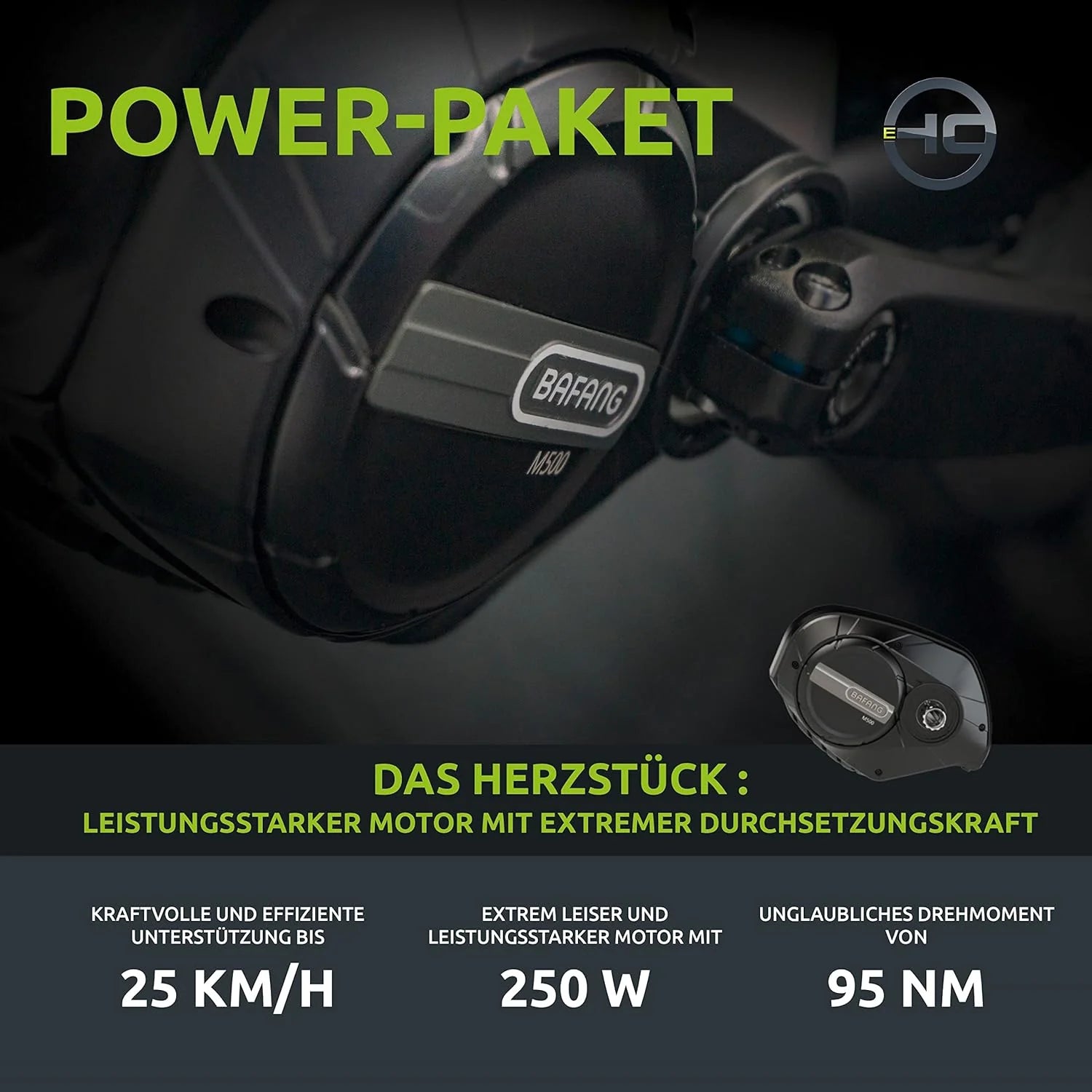 Highphoria Elektrofahrrad Erwachsene, 250W 25 km/h E-Bike mit Batterie, Starker Motor, Kettenschaltung, E-Mountainbike mit Hydraulische Federgabel Pedelec für Damen & Herren