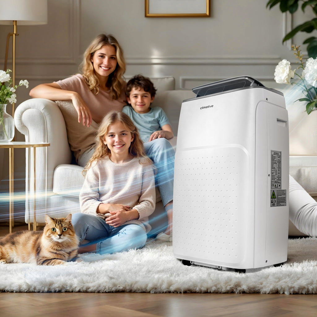 Klimatyzator przenośny pokojowy MINI 2,6 kW mały cichy WiFi 26 m2 uszczelka
