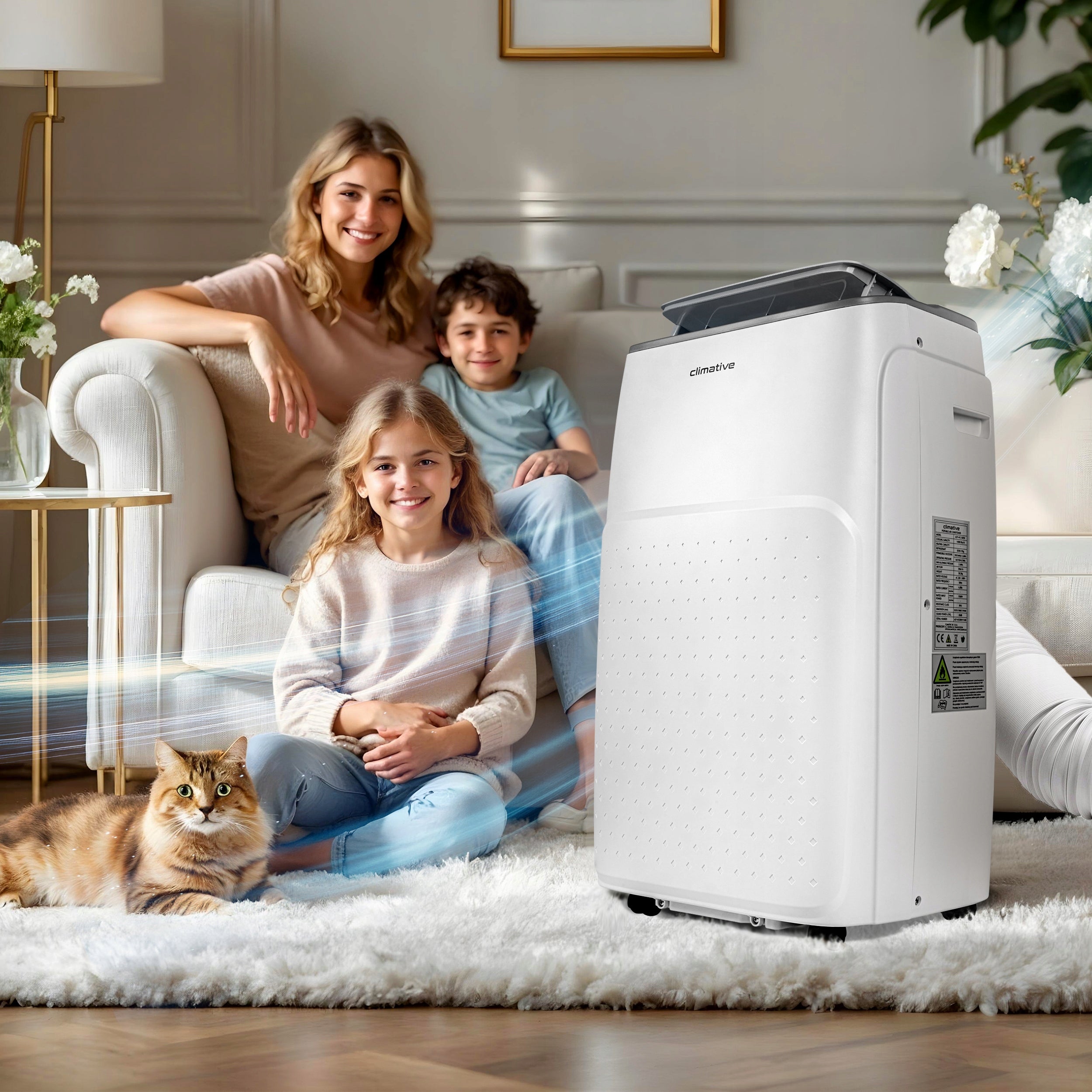 Klimatyzator przenośny pokojowy MINI 2,6 kW mały cichy WiFi 26 m2 uszczelka