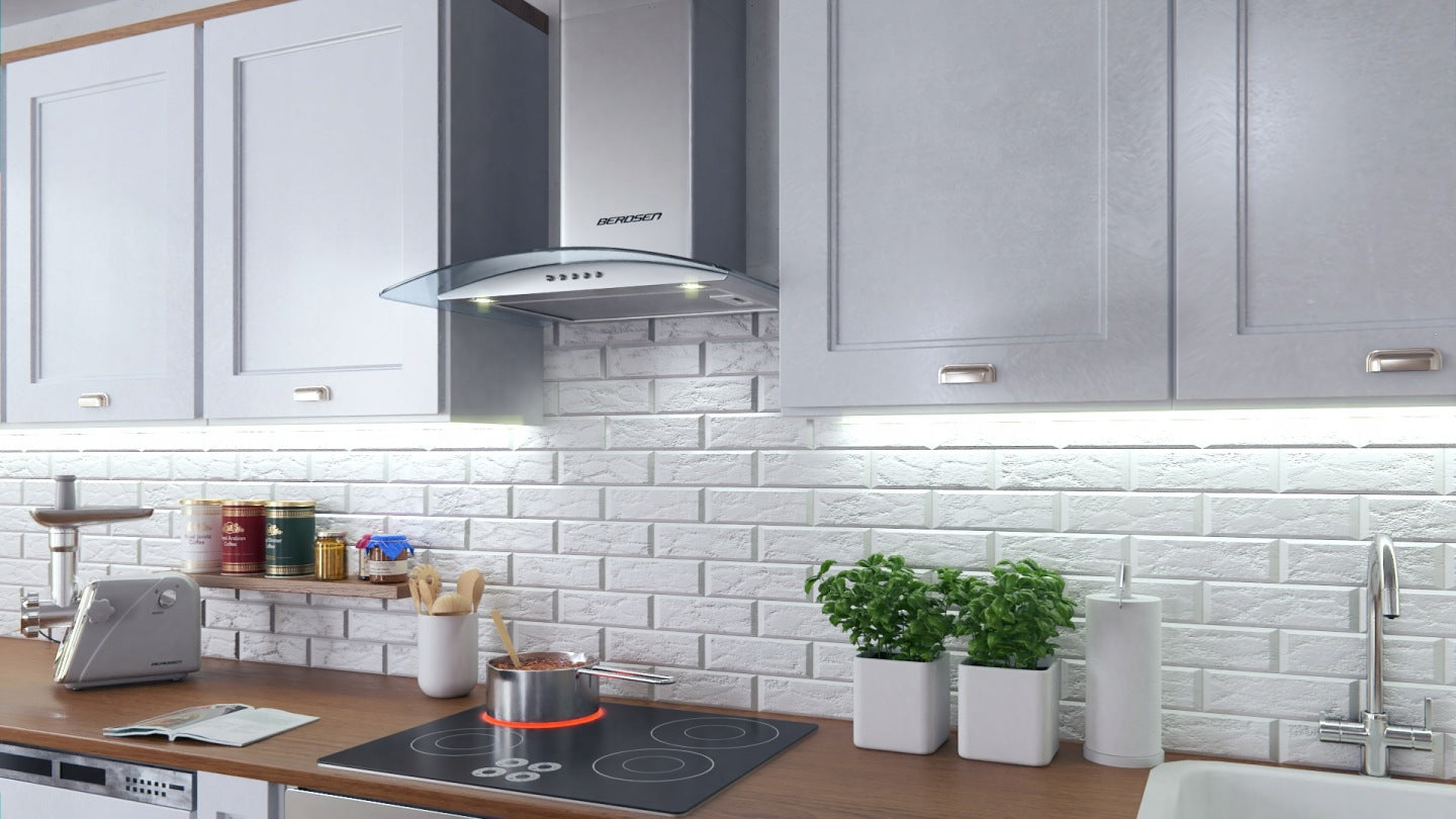 OKAP KUCHENNY 60cm KOMINOWY LED BT-202 BERDSEN