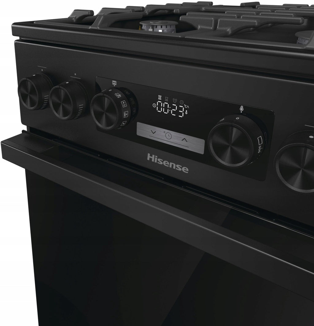 Kuchnia gazowa HISENSE HKS5D71BMPF Air Fry, program Pizza, 50 cm czarna