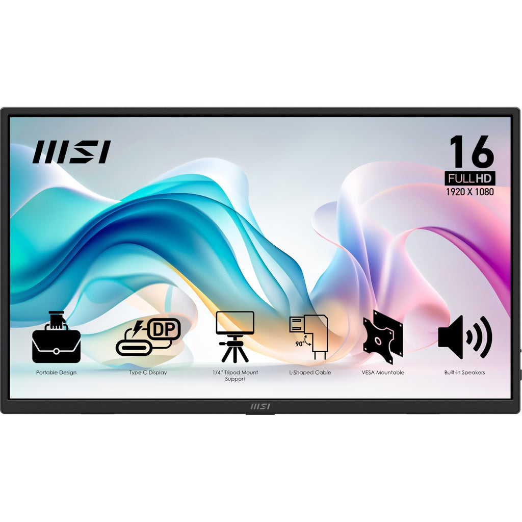 MSI Monitor LED MSI Pro MP165 E6 15,6 1920 x 1080 px IPS / PLS