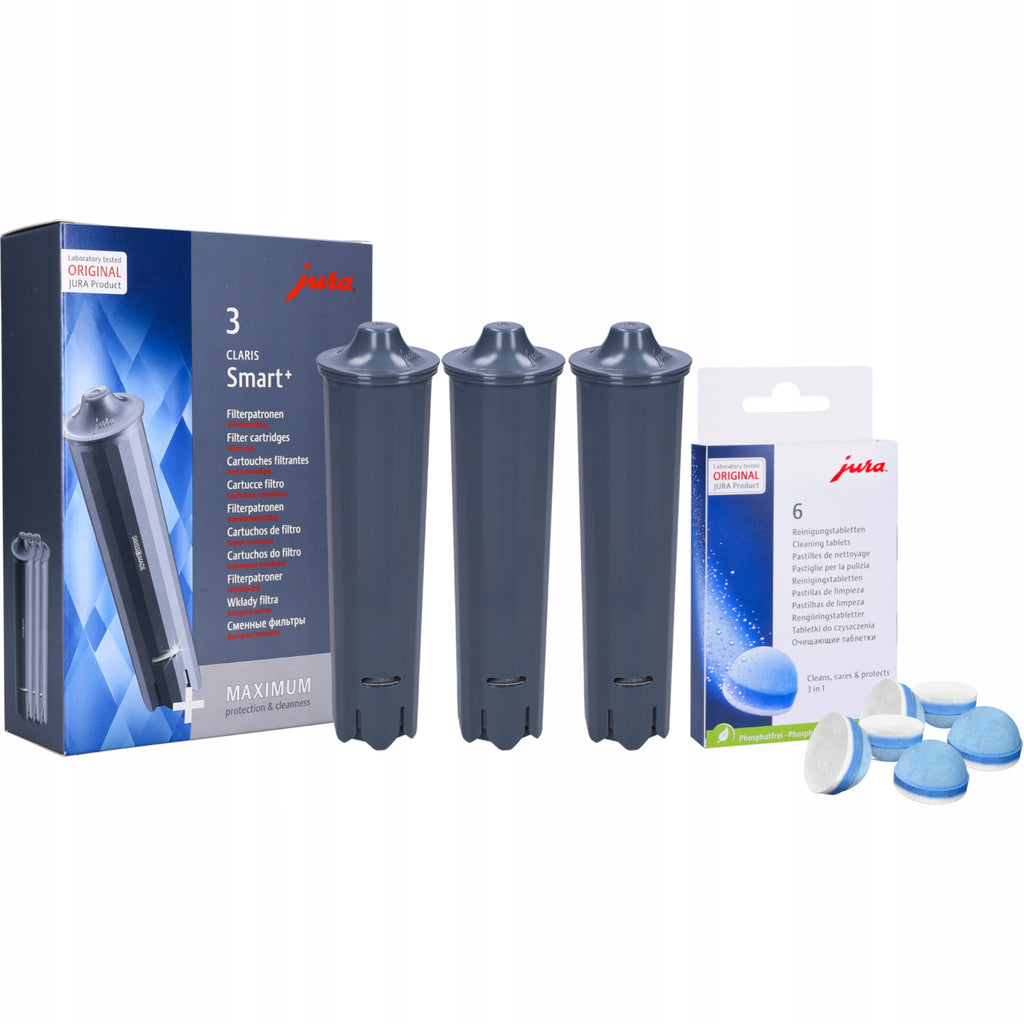 Tabletki do czyszczenia ekspresu Jura 62715 + 3x filtr Jura Claris Smart+