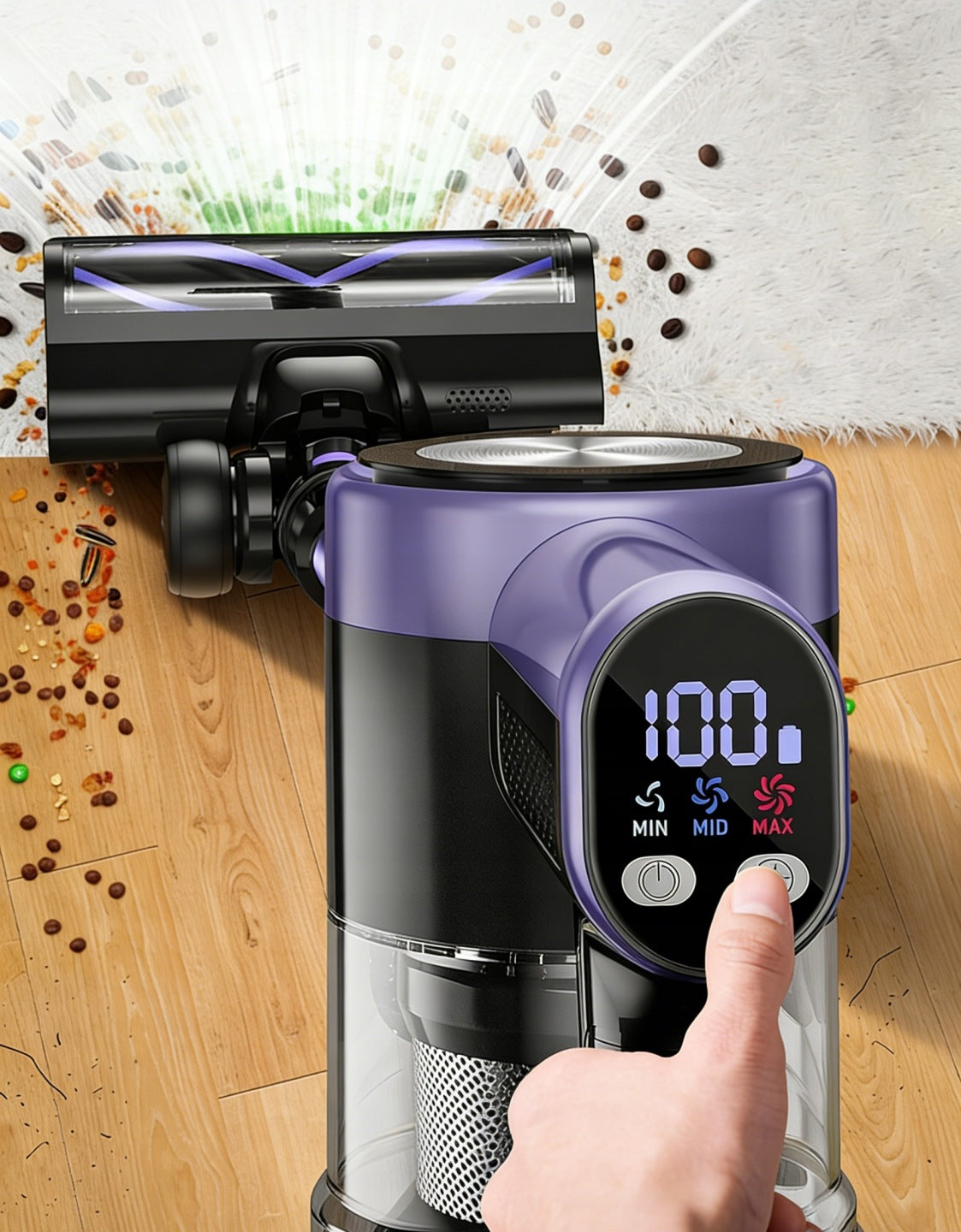 Odkurzacz bezprzewodowy pionowy ręczny Feward H28 500W 48KPA Nowa wersja
