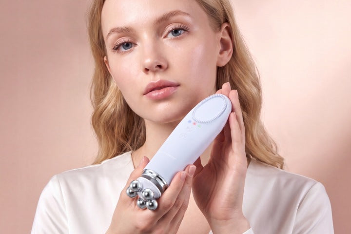 Beauty Limited Szczoteczka soniczna do twarzy 5w1 MASAŻ Kobido Ciepły Rotacja IPX5 Gray
