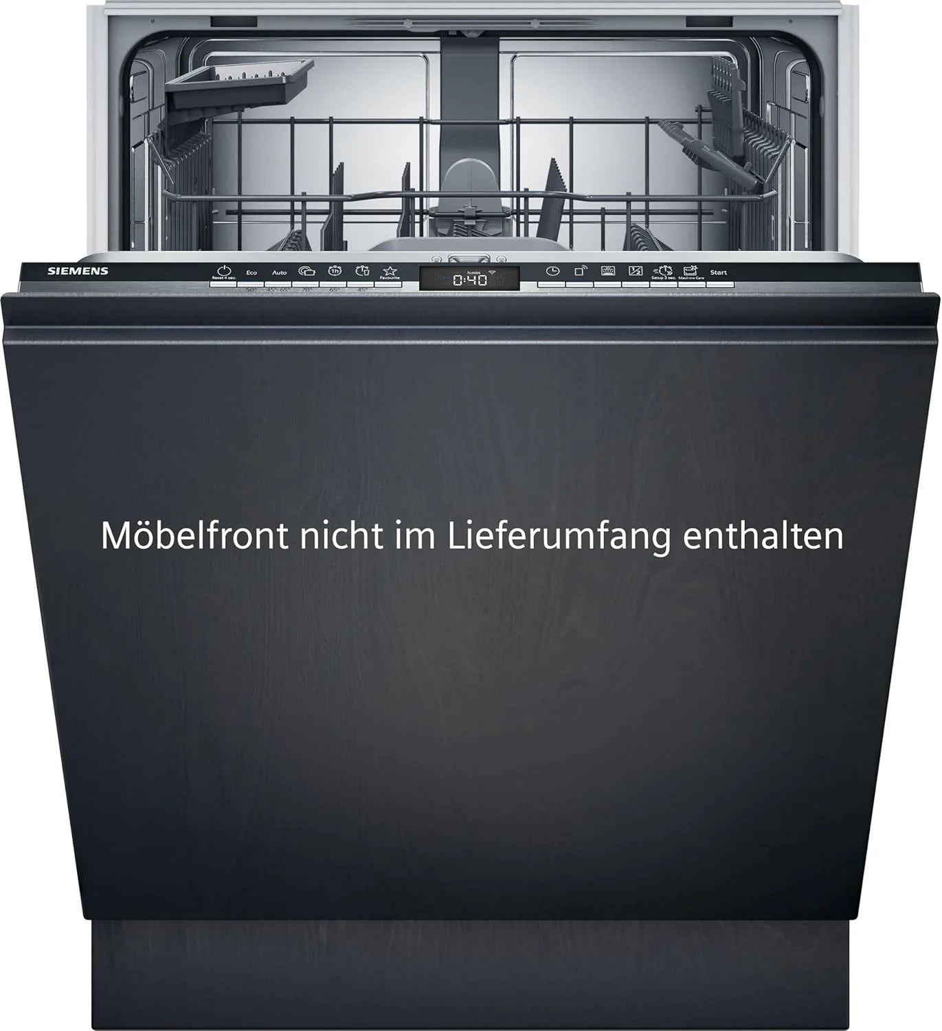Siemens SN43ES14VE, iQ300 Smarter Geschirrspüler, Unterbau-Spülmaschine mit Besteckschublade, 60 cm, automatische Türöffnung dank autoOpen dry, besonders leise mit iQdrive-Motor, aquaStop, Edelstahl