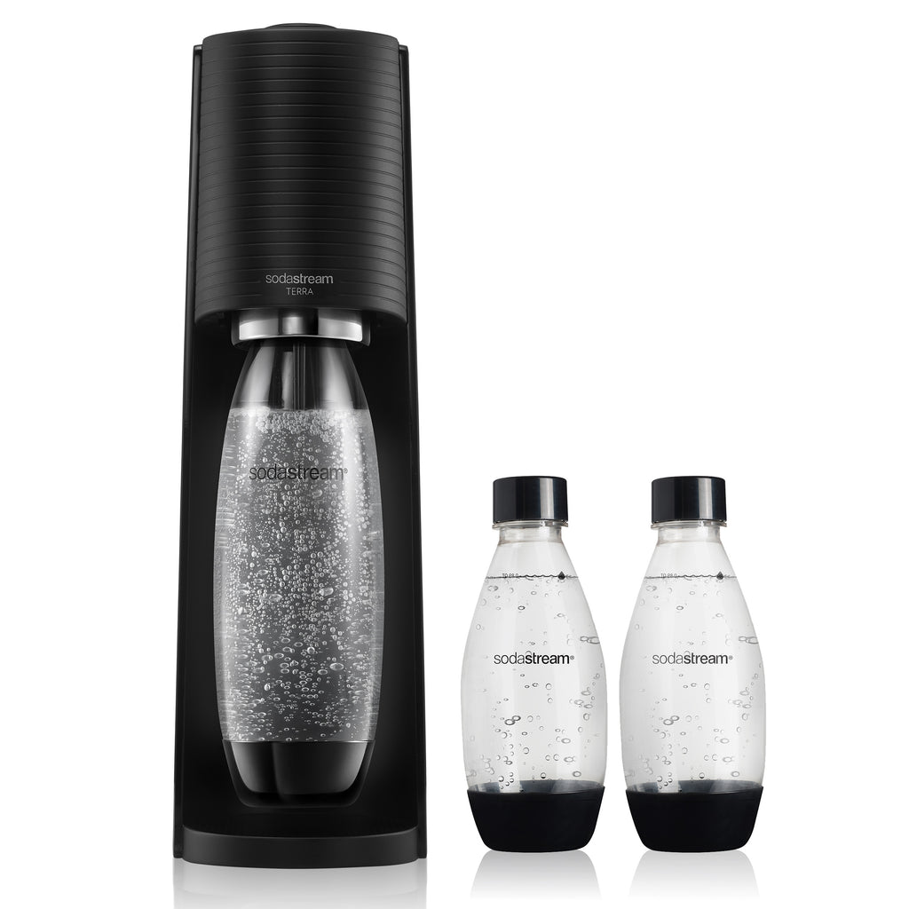 Saturator SodaStream Terra czarny do wody + 3 butelki + nabój z gazem CO2