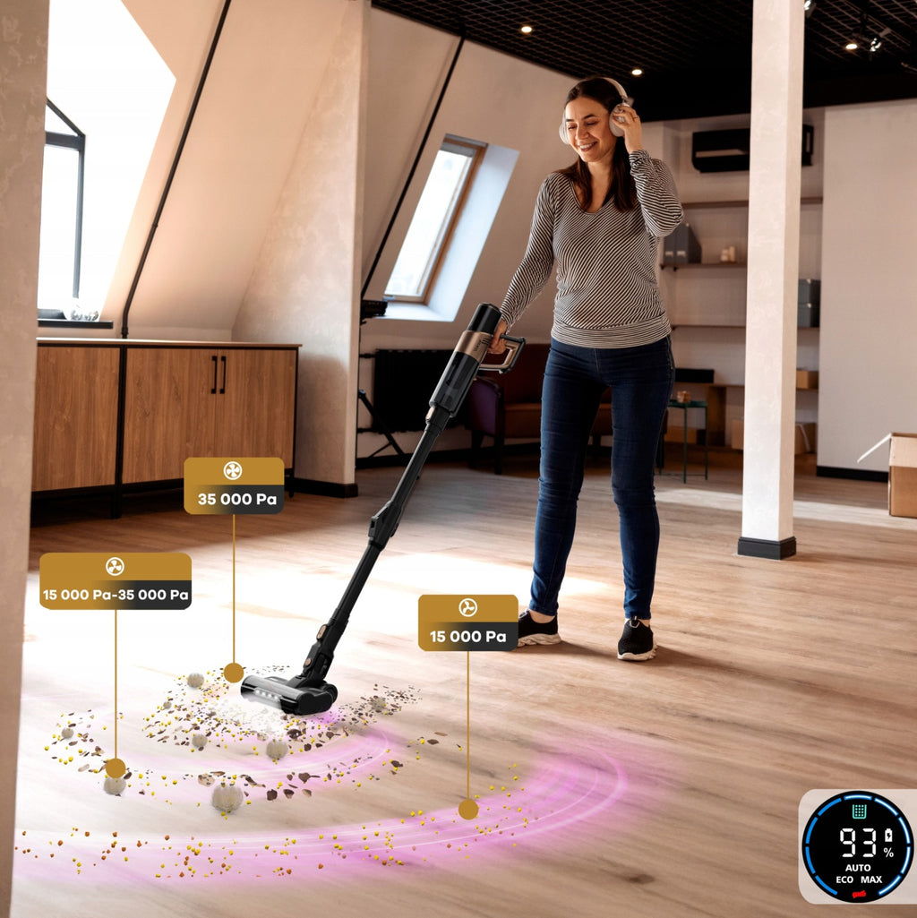 Odkurzacz Bezprzewodowy Pionowy Mopujący Myjący VOKSAR S11 PRO MOP 5w1 LED