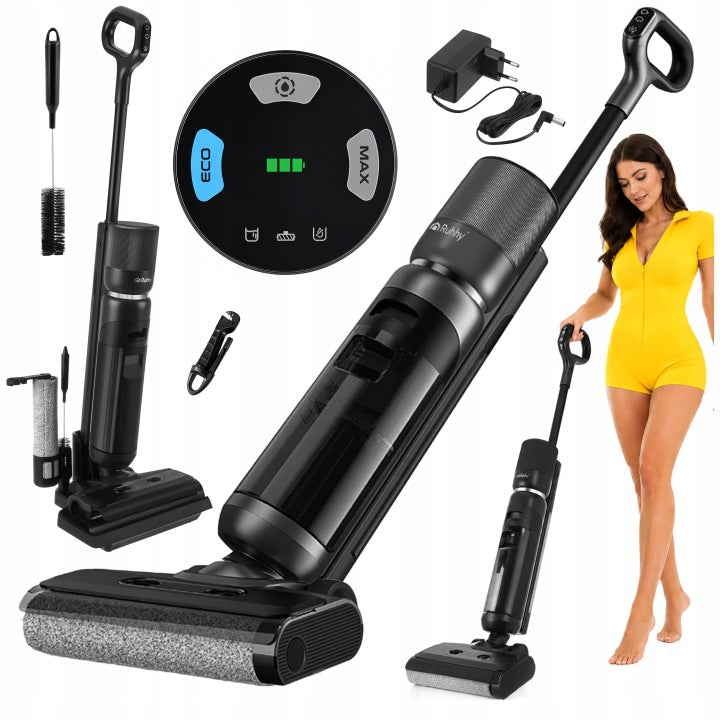 Ruhhy Odkurzacz Pionowy Bezprzewodowy Myjący Samoczyszczący Mocny 16 kPa HEPA H9
