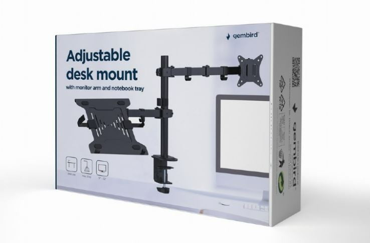 REGULOWANY UCHWYT NA MONITOR i LAPTOPA 15,6 Ramię gazowe VESA