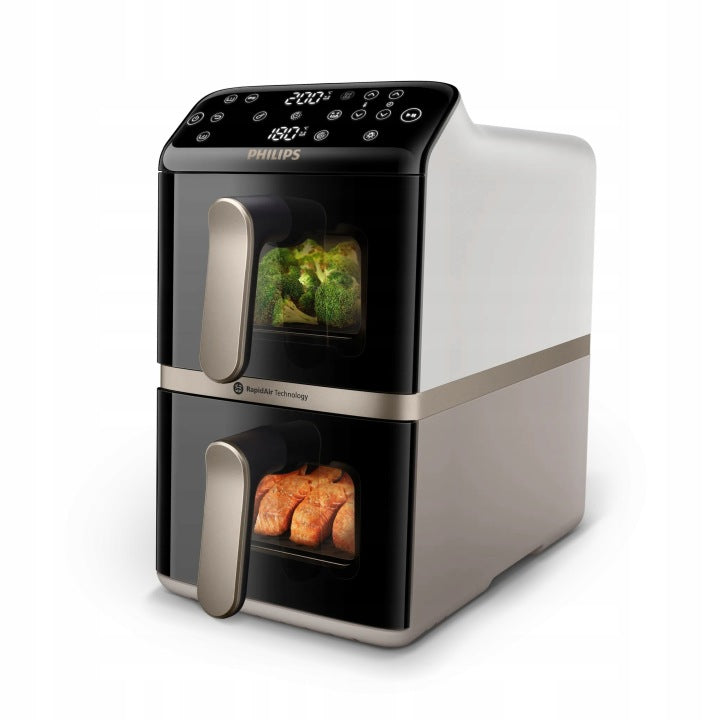 Philips Frytkownica beztłuszczowa dwukomorowa pionowa Philips air fryer NA462/80