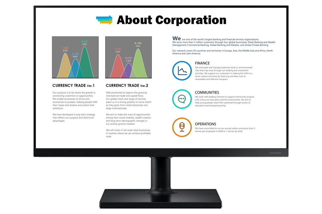 Samsung Monitor LED Samsung F24T450FQR 24  1920 x 1080 px IPS / PLS