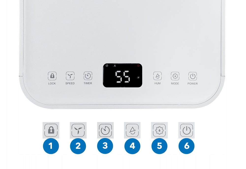 Osuszacz powietrza EBERG AZARI pochłaniacz 20l/24h +WiFi +TIMER +higrostat