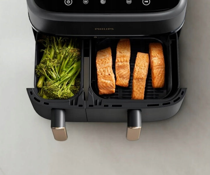 Philips Dwukomorowa frytkownica beztłuszczowa airfryer Philips Ovi 9L 2750W NA352