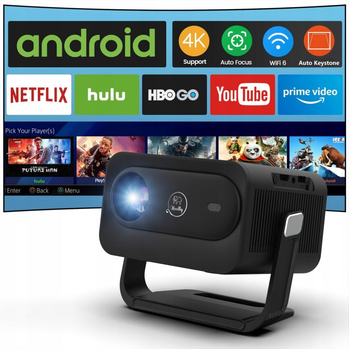 Heelly PROJEKTOR RZUTNIK 20000LM 1080P WIFI ANDROID SMART TV 4K AUTOFOCUS HEELLY