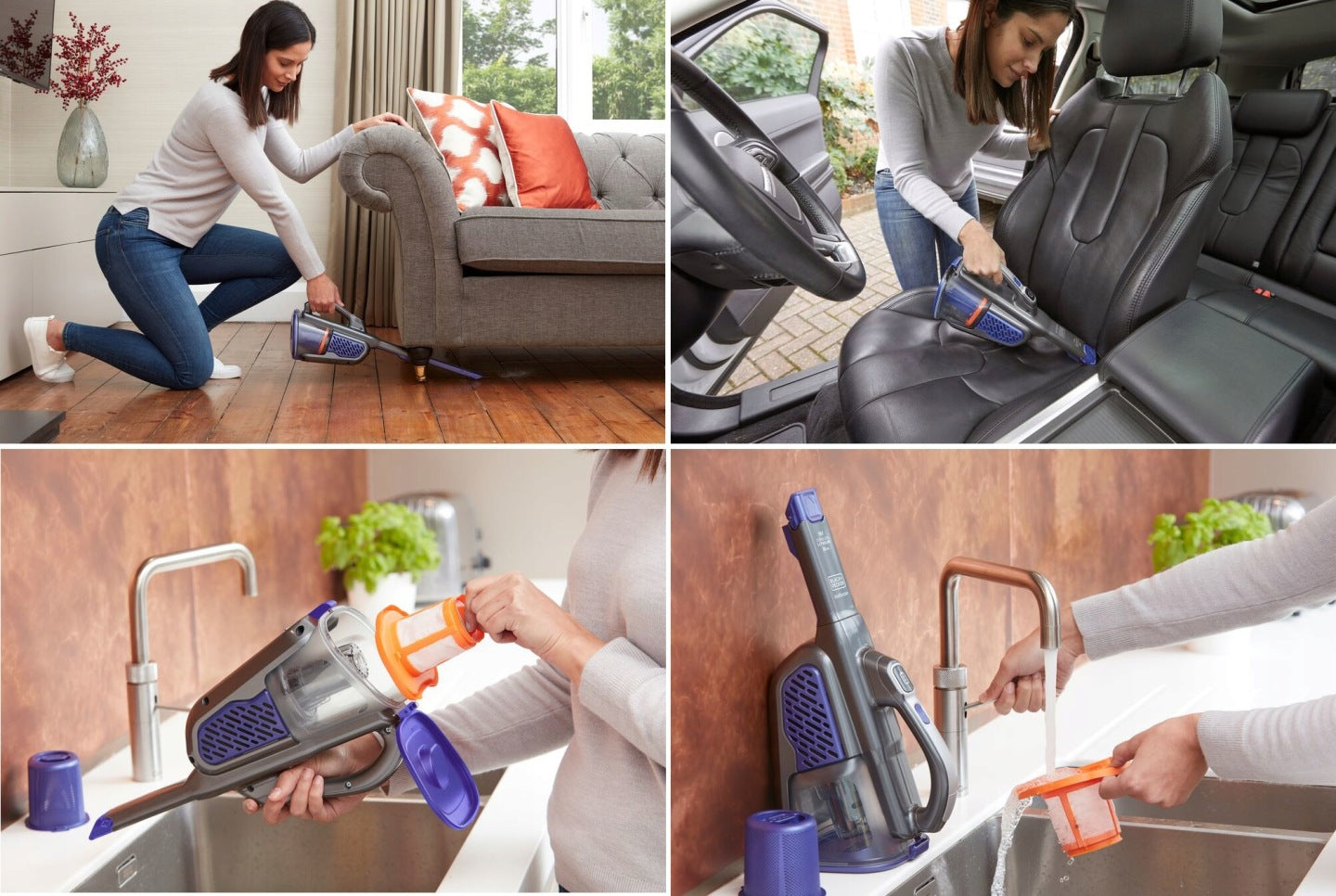 Odkurzacz ręczny Black Decker BHHV520BFP + końcówki