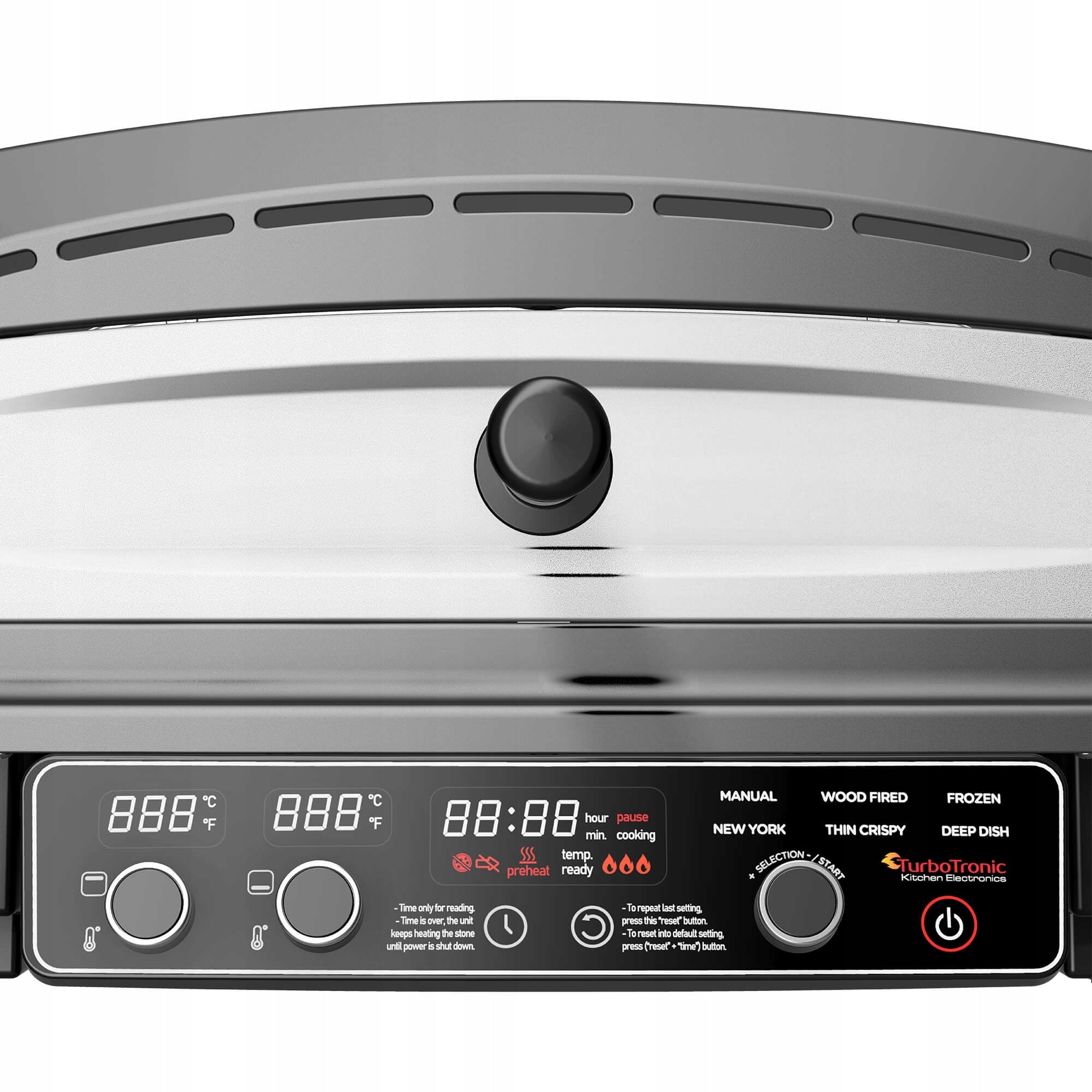 Piec do pizzy elektryczny 2200 W 450°C z kamieniem szamotowym 37 cm łopata