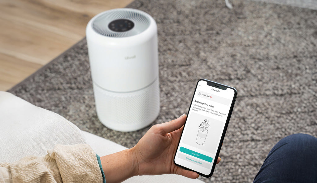 Oczyszczacz powietrza Levoit Core 300S HEPA smog dym smart wifi auto 50 m2