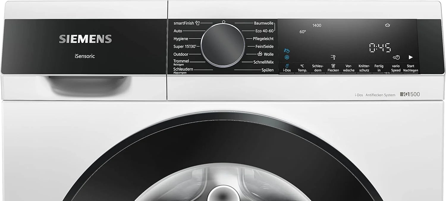 Siemens WM14N223 Waschmaschine iQ300, Frontlader mit 7kg Fassungsvermgen, 1400 UpM, speedPack L, LED-Display,Outdoor-Programm, Wei, 60cm
