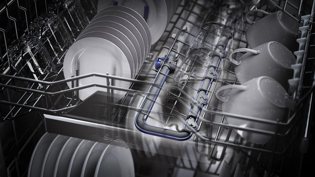 Siemens SN43ES14VE, iQ300 Smarter Geschirrspüler, Unterbau-Spülmaschine mit Besteckschublade, 60 cm, automatische Türöffnung dank autoOpen dry, besonders leise mit iQdrive-Motor, aquaStop, Edelstahl