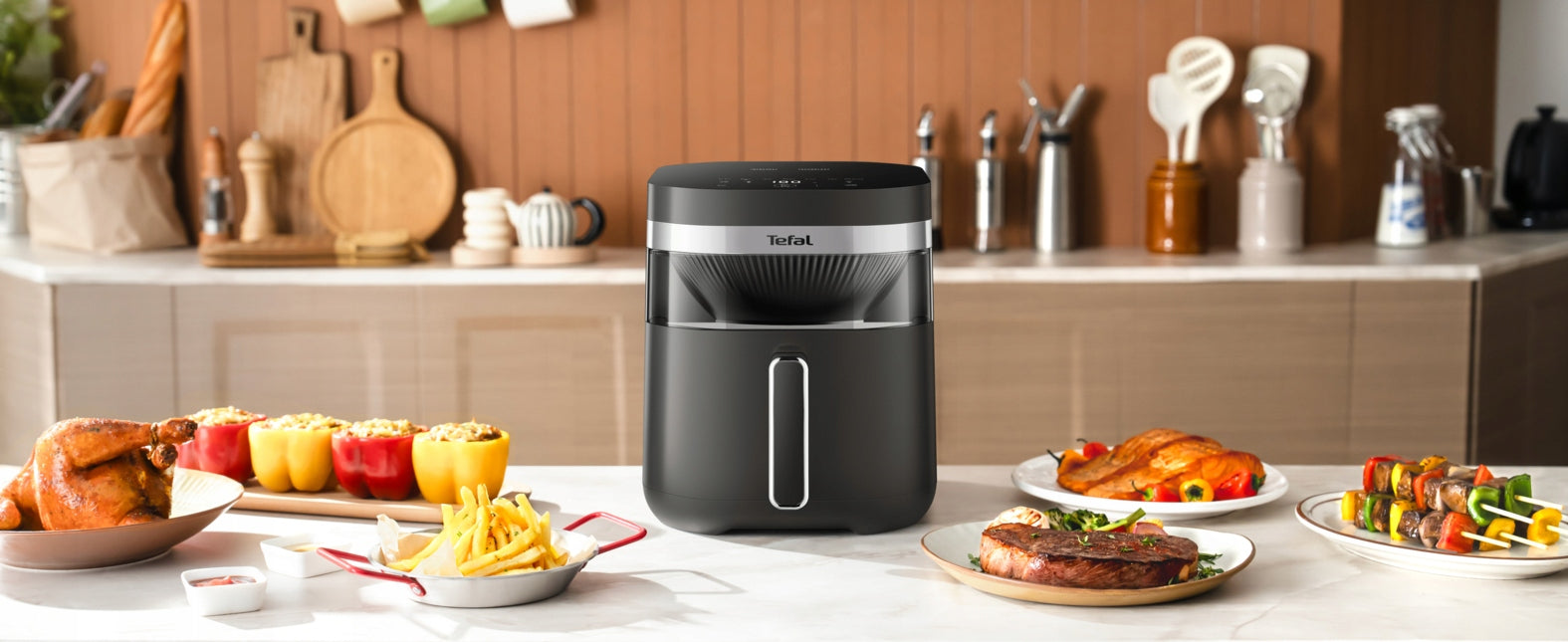 Frytkownica beztłuszczowa AIR FRYER TEFAL EY832H technologia podczerwieni