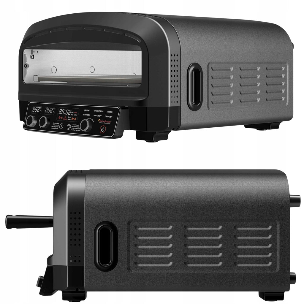 Piec do pizzy elektryczny 2200 W 450°C z kamieniem szamotowym 37 cm łopata