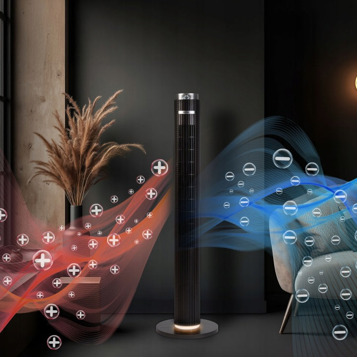 EBERG Wentylator kolumnowy stojący EBERG ELIF wiatrak 117cm LED +JONIZACJA+AROMA