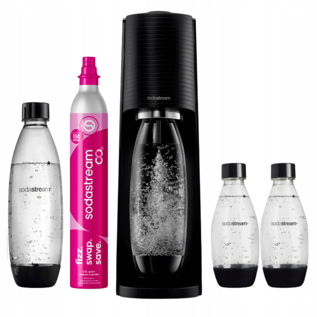 Saturator Sodastream Terra + 2 butelki + 4 syropy Pepsi 7Up Mirinda Pep Max