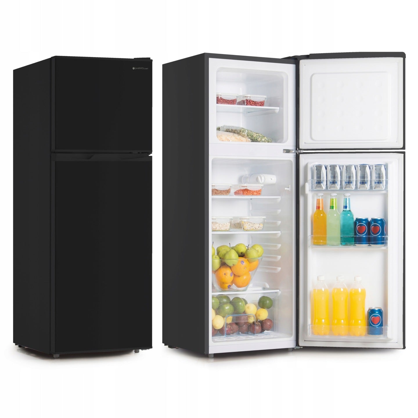 Lodówka z zamrażarką na górze 125cm 132L Smith&Brown SFTF-111-BE3 czarna