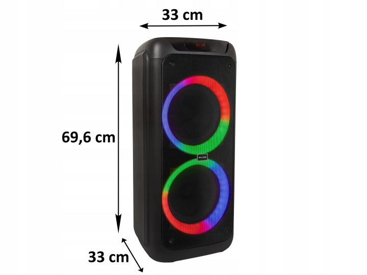 Blow GŁOŚNIK BLUETOOTH PRZENOŚNY BEZPRZEWODOWY DUŻY MIKROFON KARAOKE 280W
