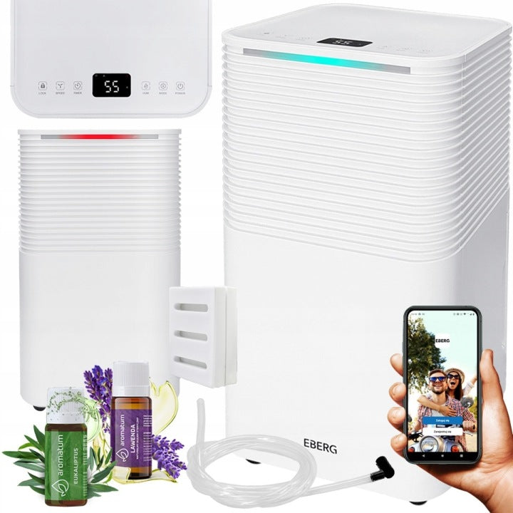 EBERG Osuszacz powietrza EBERG RICO pochłaniacz 12l/24h +WiFi +TIMER +higrostat