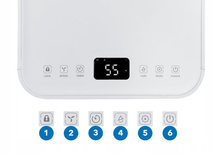EBERG Osuszacz powietrza EBERG RICO pochłaniacz 12l/24h +WiFi +TIMER +higrostat