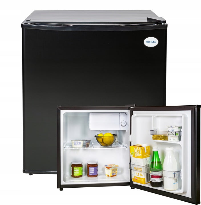 Sigma Mini lodówka do Biura Hotelu Czarna 50cm 43L Minibar Podblatowa Cicha