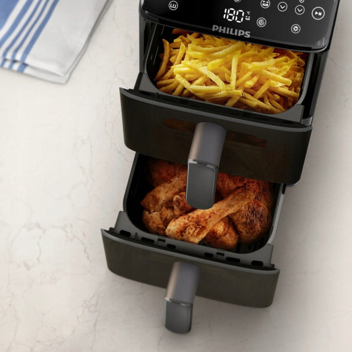 Philips Frytkownica beztłuszczowa dwukomorowa pionowa Philips air fryer NA462/80