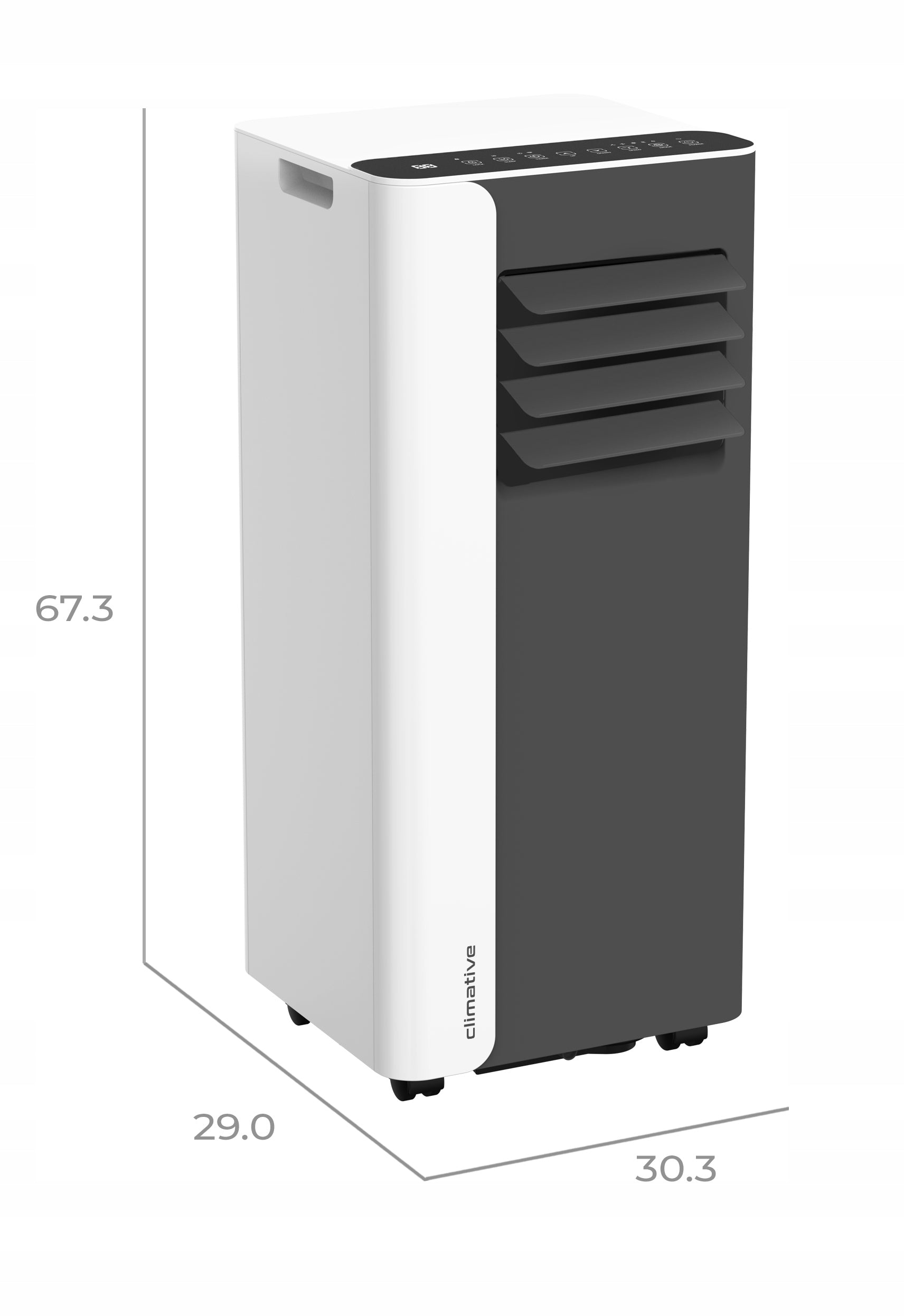 Klimatyzator przenośny pokojowy MINI 2,6 kW mały cichy WiFi 26 m2 uszczelka