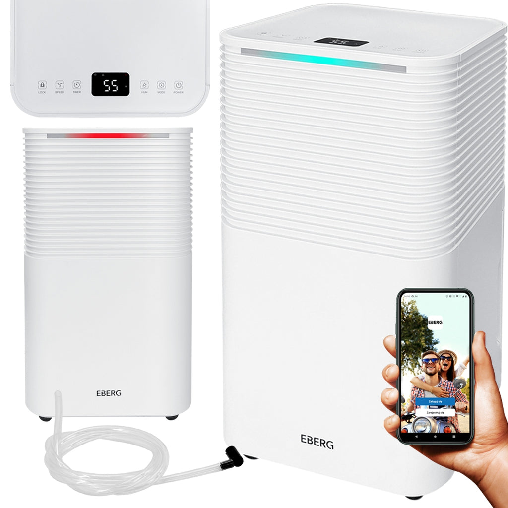 Osuszacz powietrza EBERG AZARI pochłaniacz 20l/24h +WiFi +TIMER +higrostat