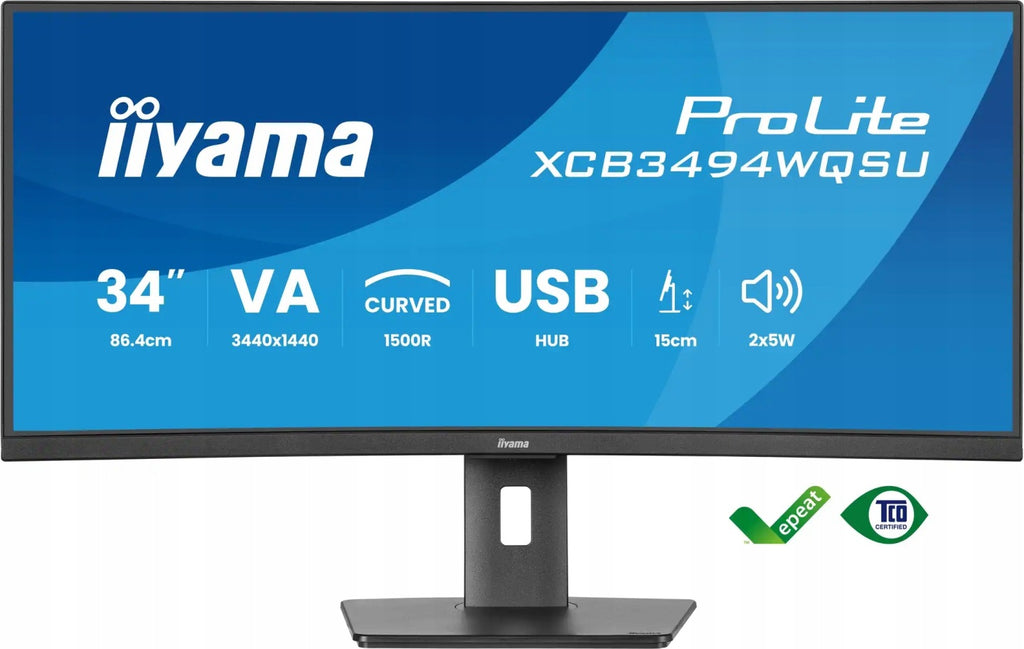 iiyama Monitor zakrzywiony iiyama ProLite XCB3494WQSU-B1 34 UWQHD
