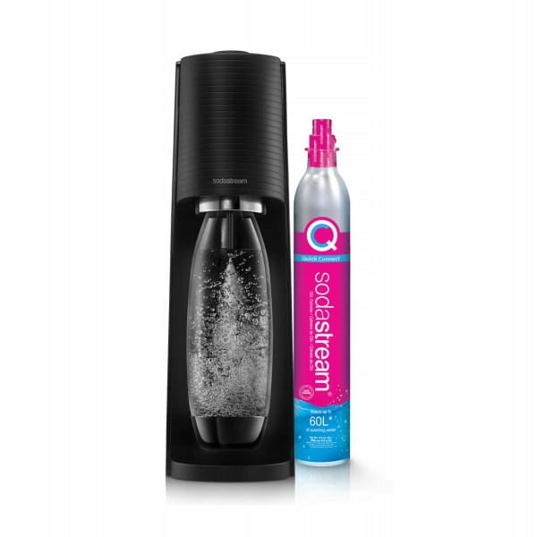 Saturator SodaStream Terra czarny do wody + 3 butelki + nabój z gazem CO2