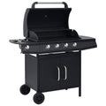 Grill gazowy Vidaxl z 4+1 palnikami, czarny