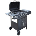 Grill gazowy Vidaxl z 4+1 palnikami, czarny