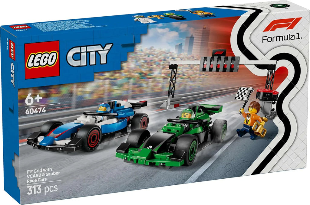 LEGO City F1 Startplan med VCARB och Sauber Racing Cars Fordonslekset 60474
